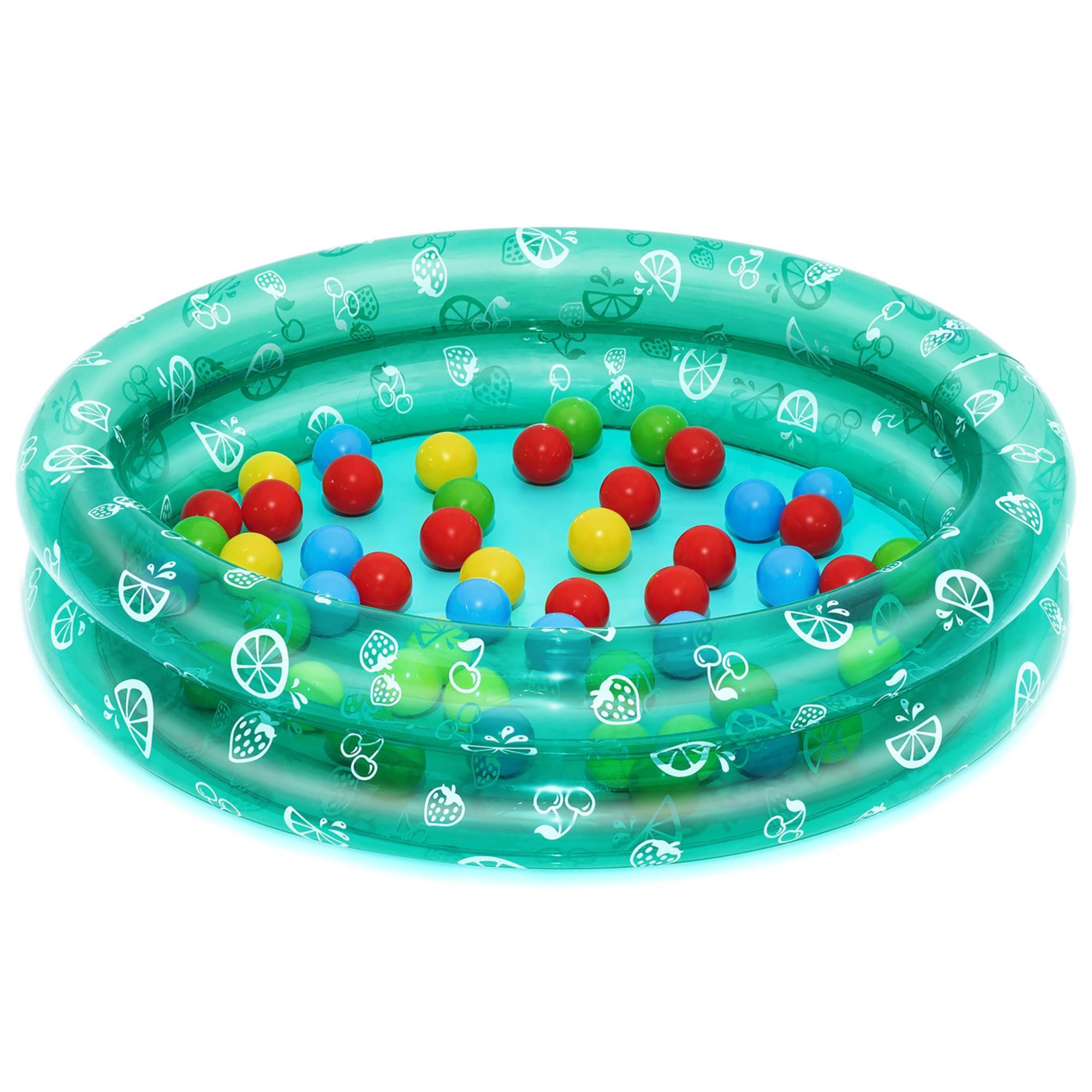 Bestway Splash and Play Inflatable Ball Pit Pool, Kiddie Water Pool, 50 Colorful Balls, 36 x 8 inches